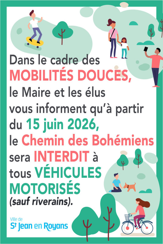 circulation modifié pour l'été à SAint Jean en Royans