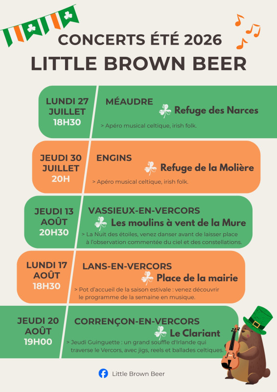 Concerts été 2026 - Little Brown Beer
