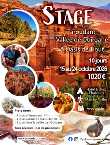 Stage à Taroudant, Vallée de l'Ouirgane & Oasis de Tiout