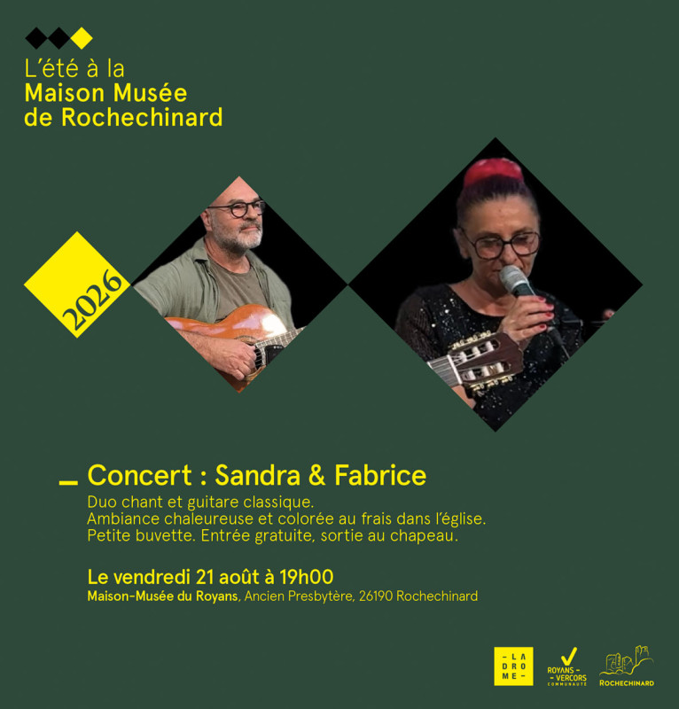 Concert : Sandra & Fabricio - L'été à la Maison Musée de Rochechinard