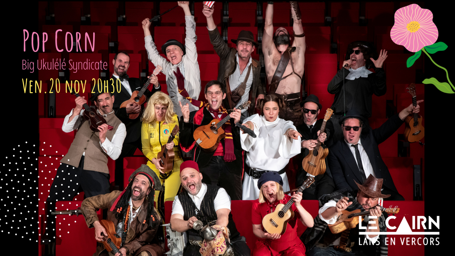 Pop Corn : le spectacle cinéma du Big Ukulélé Syndicate au Cairn de Lans-en-Vercors